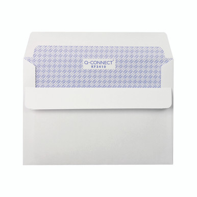 Q-Connect Envelope C6 Low Window WHT - -