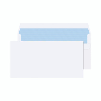 Q-Connect Env DL White Self-Seal - -