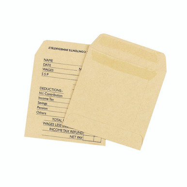 Q-Connect Env Wage Print Ss PK1000 - -