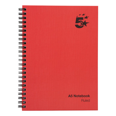Wbnd Notebook Rld 160PG A5 Red PK5 - -