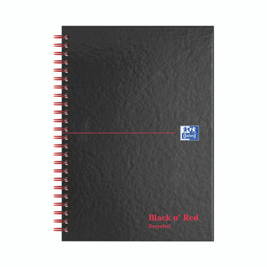 Black N Red Recy Hb Wire Ntbk A5 PK5 - -