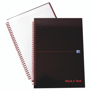 Black N Red Wire Hb Notebook A4 PK5 - -