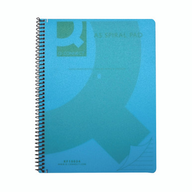 Q-Connect Spiral PP Nbk A5 Blue PK5 - -