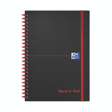 Black N Red PP Elast Notebook A5 PK5 - -