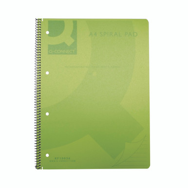 Q-Connect PP Spiral Pad A4 Green PK5 - -