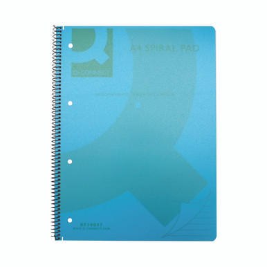 Q-Connect PP Spiral Pad A4 Blue PK5 - -