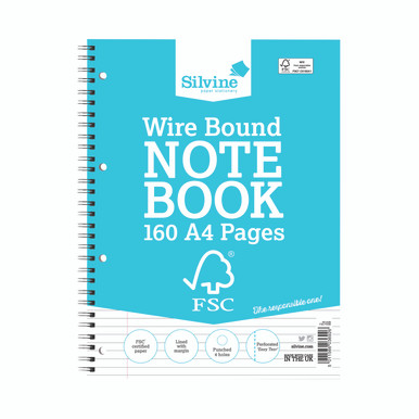 Silvine Everyday A4 Wbnd Notebk PK5 - -