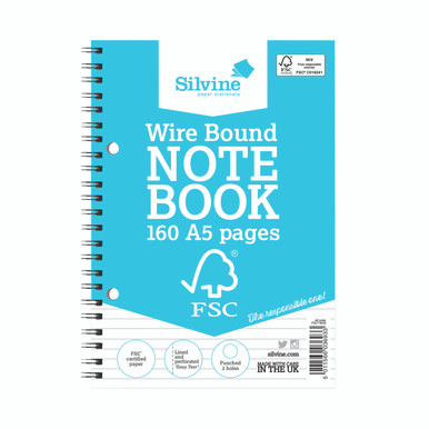 Silvine Everyday A5 Twinwire Notebk - -