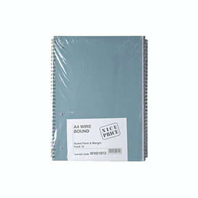 Blue Bound A4 Spiral Pad 80LEAF PK12 - -