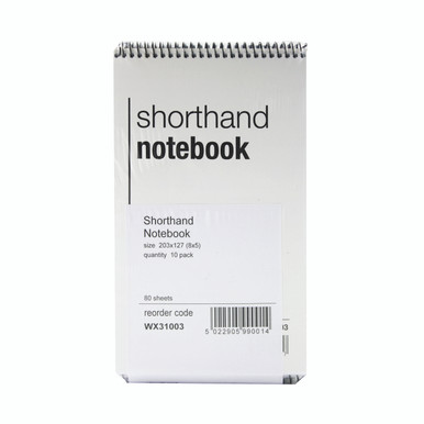 Spiral Shorthand Notepad 80 Lf PK10 - -