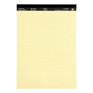 Exec Pad Rld 65GSM 100PG A4 Ylw PK10 - -