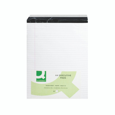 Q-Connect Ruled Exec Pad A4 PK10 - -