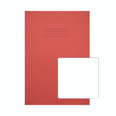 Exercise Book A4+ Plain Red PK50 - -