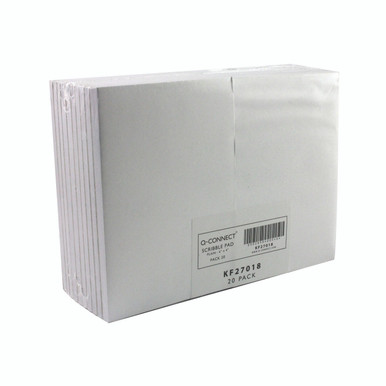 Q-Connect Scribble Pad 80P Plain P20 - -
