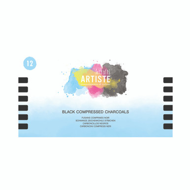 Artiste Compressed Charcoal BLK PK12 - -