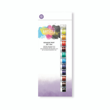Artiste Gouache Paint Set 12ML PK12 - -