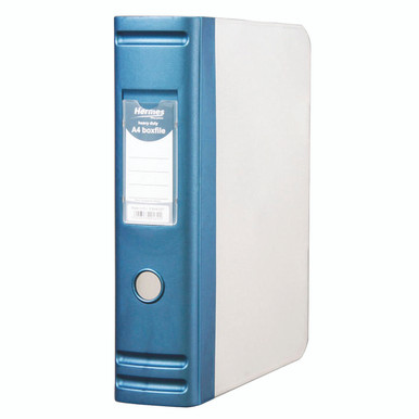 Hermes A4 HD 80MM Box File 2D Blue - -