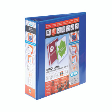Elba Panorama Lever Arch A4 BLU PK5 - -