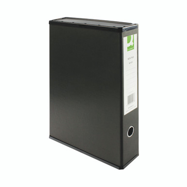 Q-Connect 75MM Box File FC Black PK5 - -