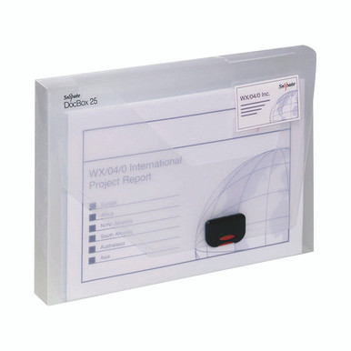 Snopake A4 25MM Clear Document Box - -