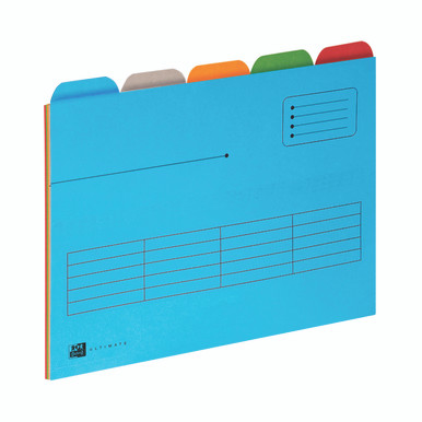 Oxford 5 Tabbed Folder A4 ASS PK5 - -