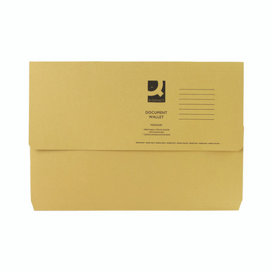 Q-Connect Doc Wallet FC Ylw PK50 - -
