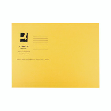 Q-Connect Sq Cut Folder Fs Yellow - -