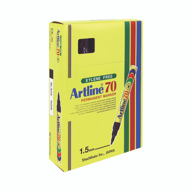 Artline 70 Markers Black PK12 - -