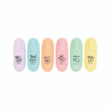 Q-Connect Mini Hler Pens Pastel PK6 - -