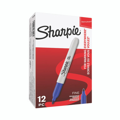 Sharpie Permnt Marker Fine Blue PK12 - -