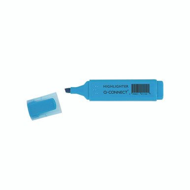 Q-Connect Highlighter Pen Blue PK10 - -
