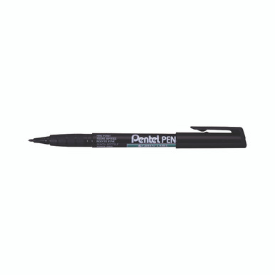 Pentel NMS50 Marker 0.8 Black PK12 - -