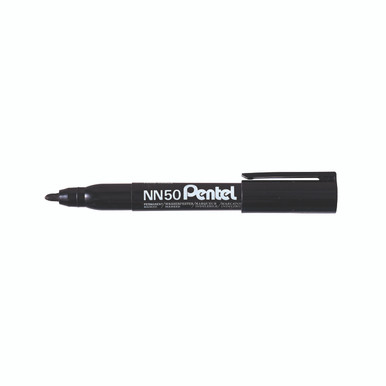 Pentel NN50 Perm Marker Black PK12 - -
