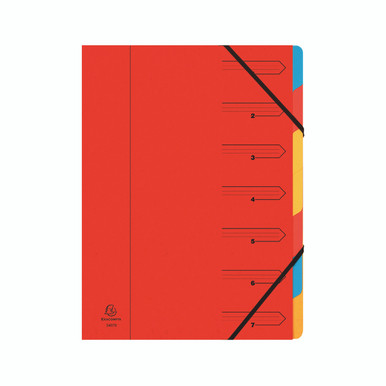 Europa 7 Part Organiser Red 54075E - -