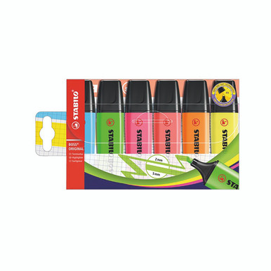 Stabilo Boss Original Hler AST PK6 - -