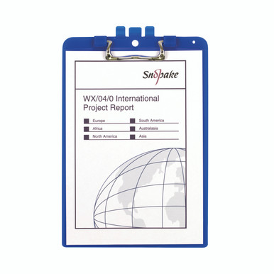 Snopake Clpb With Pen Hldr A4 Blue - -