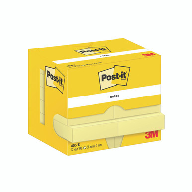 Post-It Notes 38X51 100S C/Yllw PK12 - -