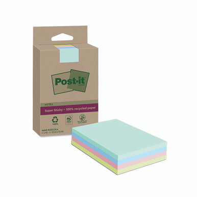 Post-It Ss Recy Notes 102X152 AST P4 - -