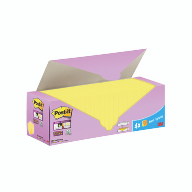 Super Sticky Notes Ylw 76X76MM PK24 - -
