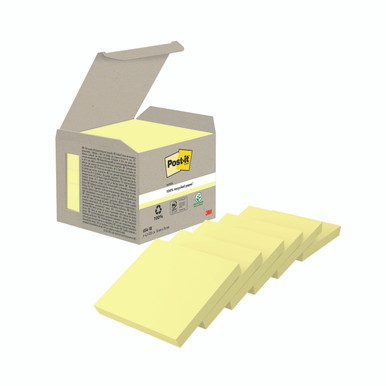 Post-It Recycled Note 100S C/Ylw PK6 - -