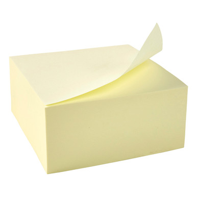 Sticky Notes Cube 400SH 76X76MM Ylw - -