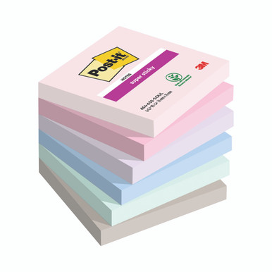 Post-It Soulful 76X76MM 90SHEETS PK6 - -