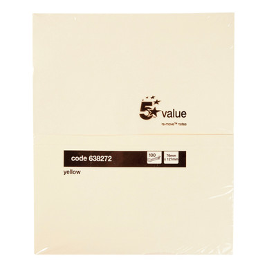 Re-Move Sticky Notes 76X127 Ylw PK12 - -