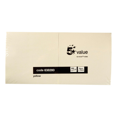 Re-Move Sticky Notes 76X76 Ylw PK12 - -
