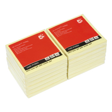 Re-Move Sticky Notes 76X76 Ylw PK12 - -