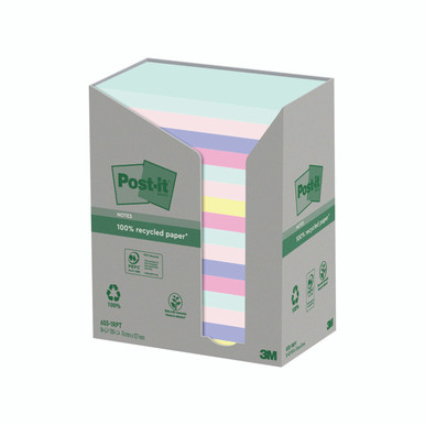 Post-It Recyc ASS 76X127MM X100 PK16 - -
