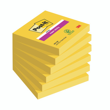 Post-It Super Sticky 76X76 Ylw PK6 - -