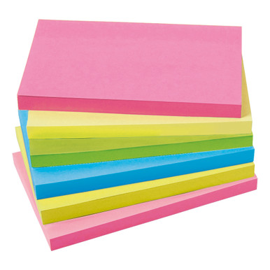 Extra Sticky Note 76X127 Neon PK6 - -