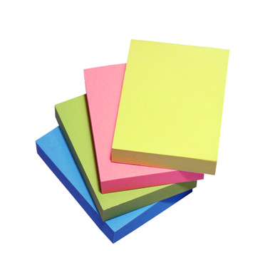 Sticky Note Repb AST Neon PK12 - -