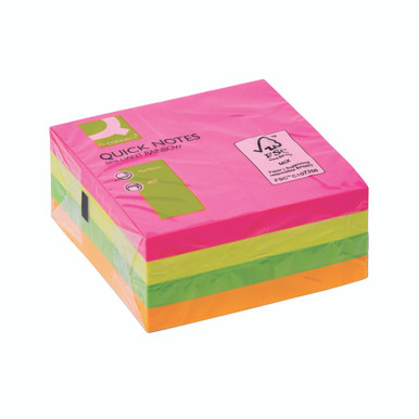 Q-Connect Quick Note Cube 76X76 Neon - -